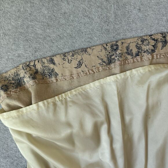 Talbots Petite Pencil Skirt Women 14 Beige Floral Midi Linen Office Tea Party - Picture 10 of 11